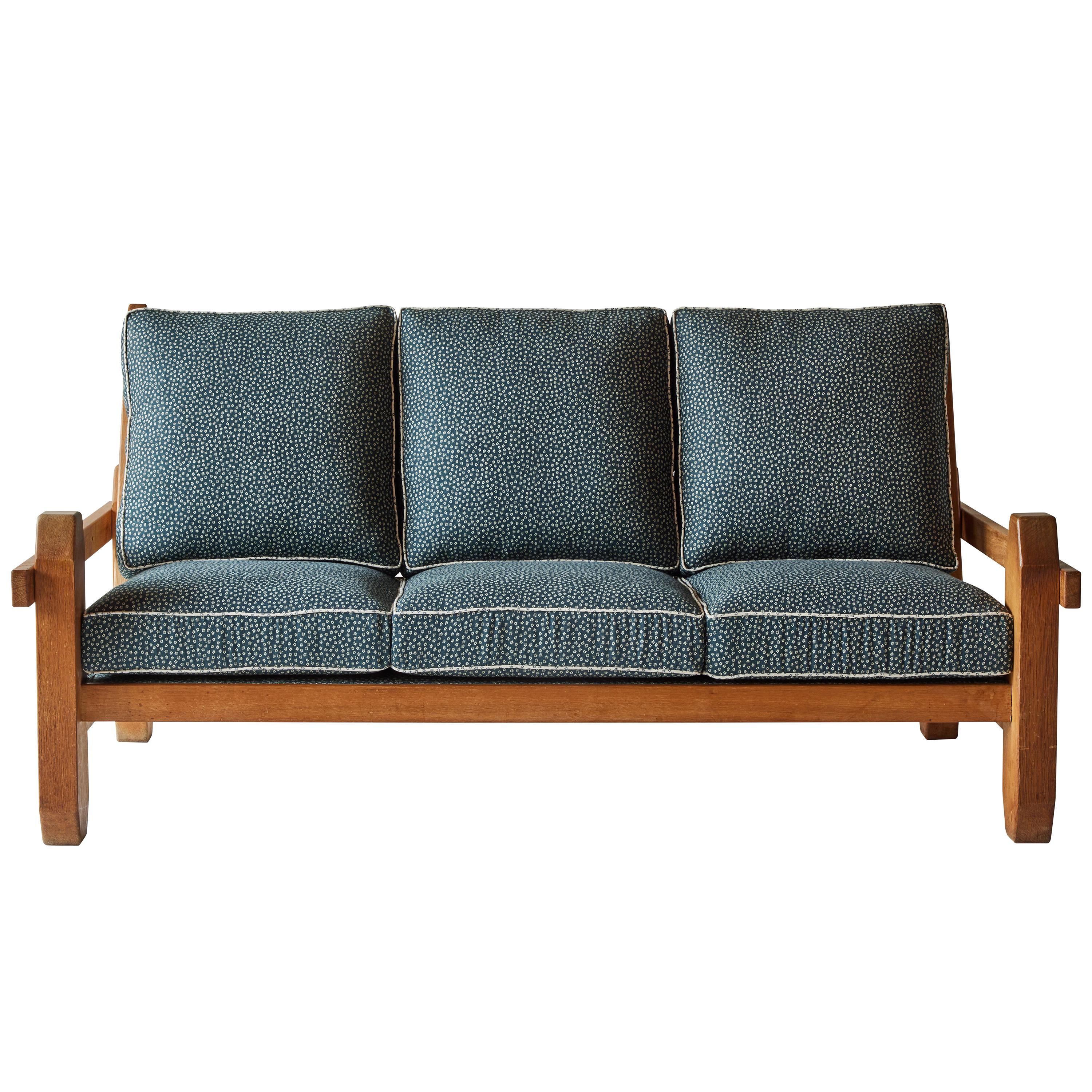 Vintage Pine Sofa in the Style of Ate van Apeldoorn