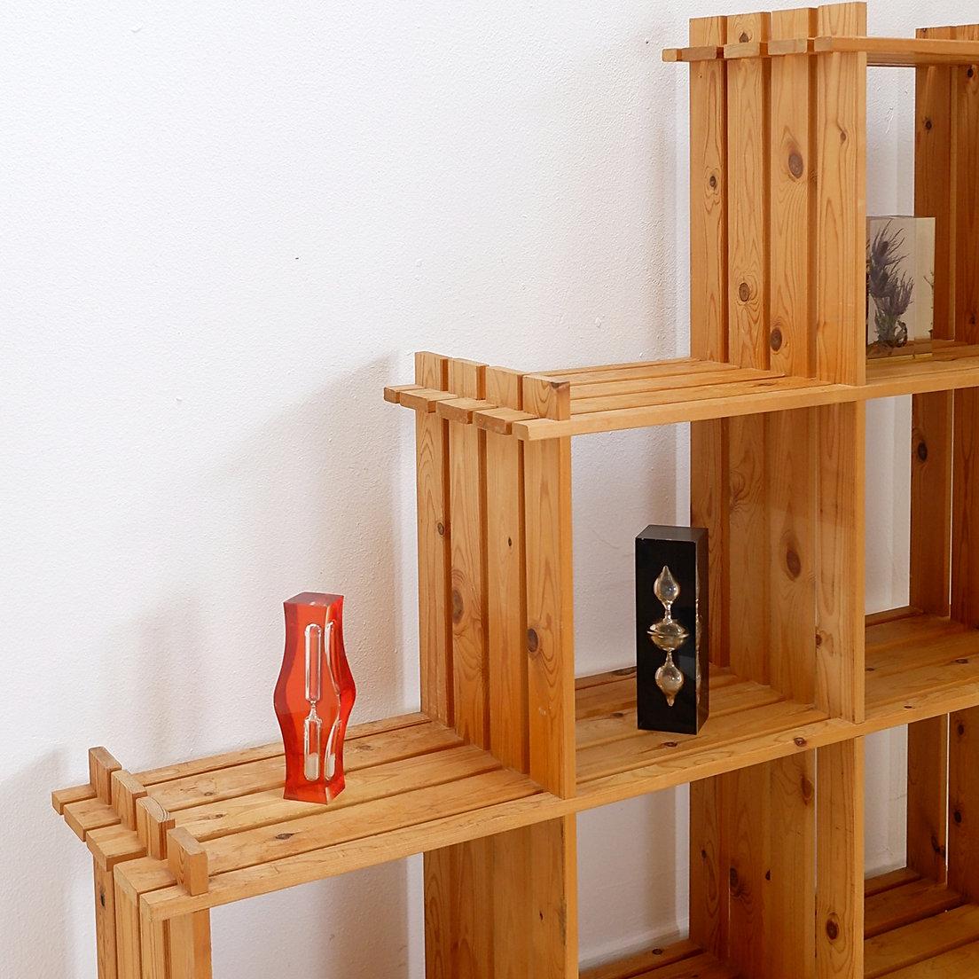 Estantería librería vintage de pino - estilo Maison Regain en venta 7