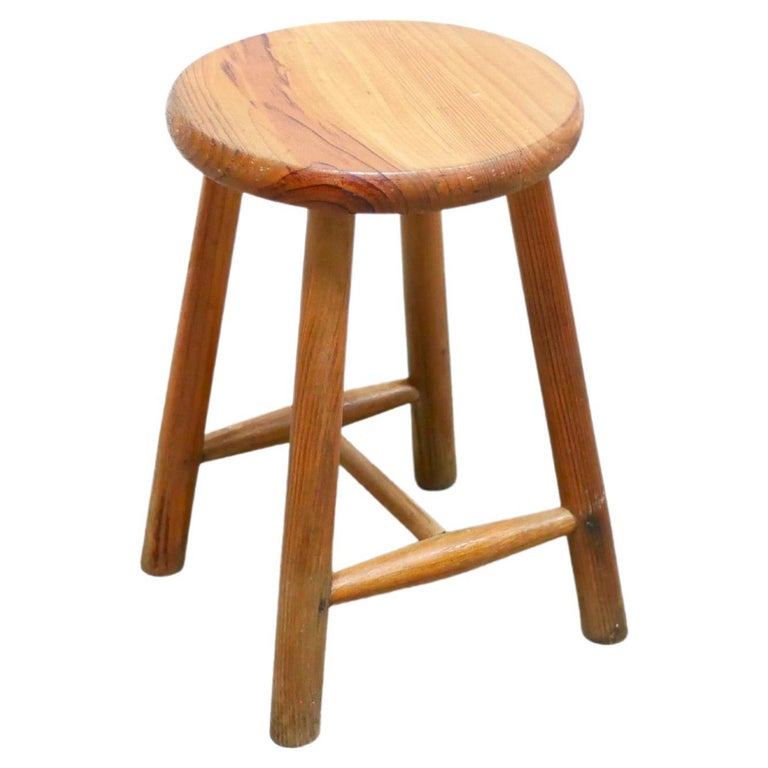 Vintage Pine Stool For Sale at 1stDibs