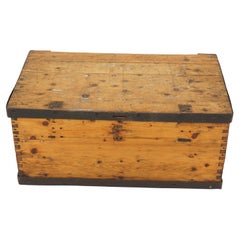 Vintage Pine Toy Box, Coffee Table, Dovetailed, Scotland 1930, H360