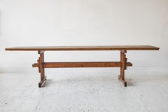 Vintage Pine Trestle Farm Table