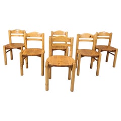 Vintage pine wood dining chairs by Rainer Daumiller - 1980s
