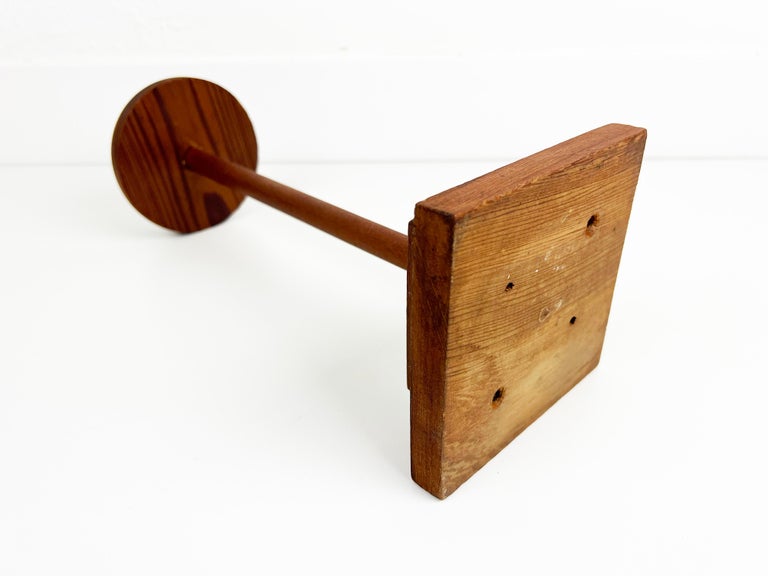 Vintage Pine Wood Hat Stand For Sale at 1stDibs