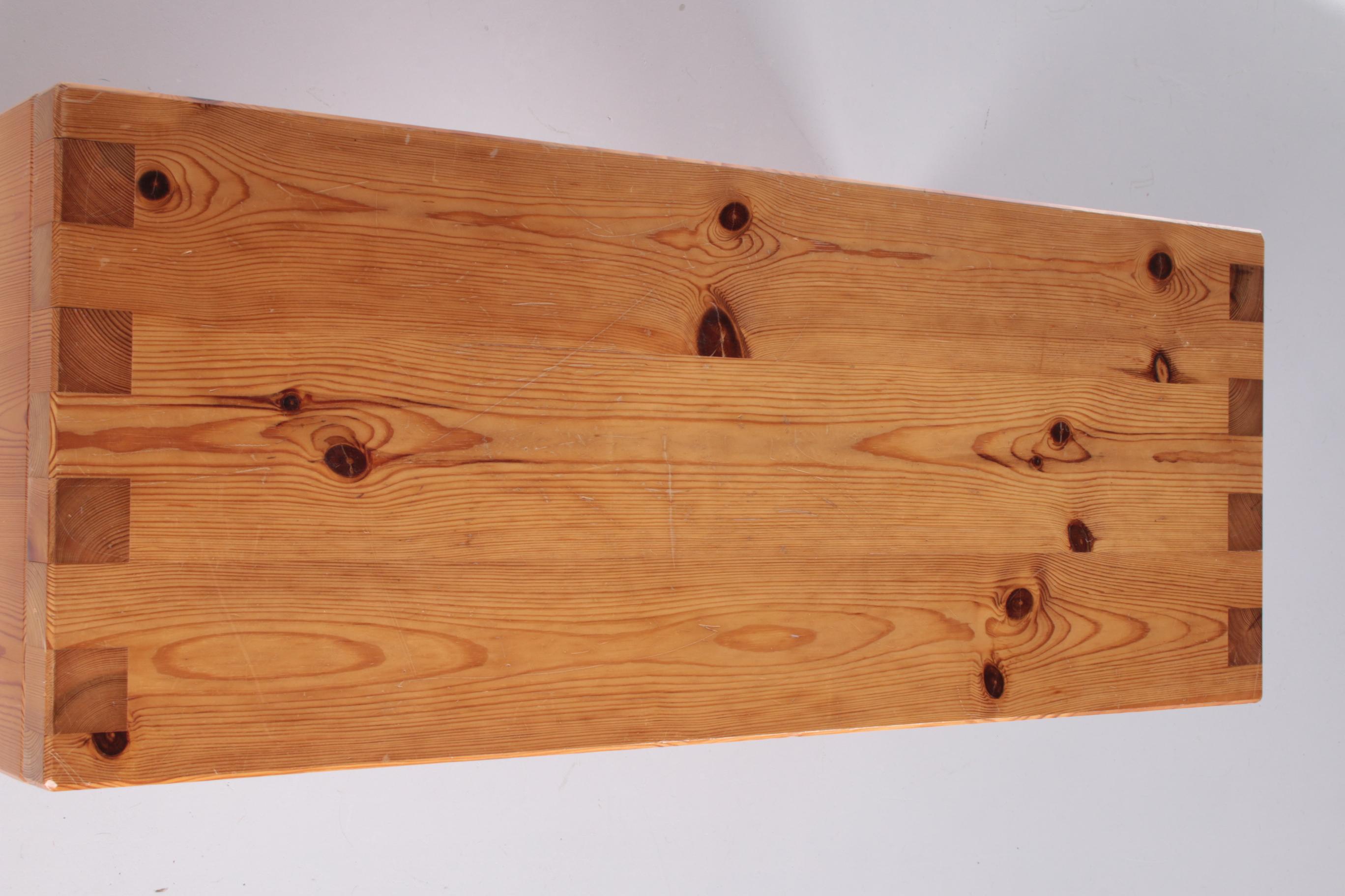 Mid-Century Modern Vintage Pine Wood Sidetable and or Bench by Aksel Kjersgaard Odder Denmark