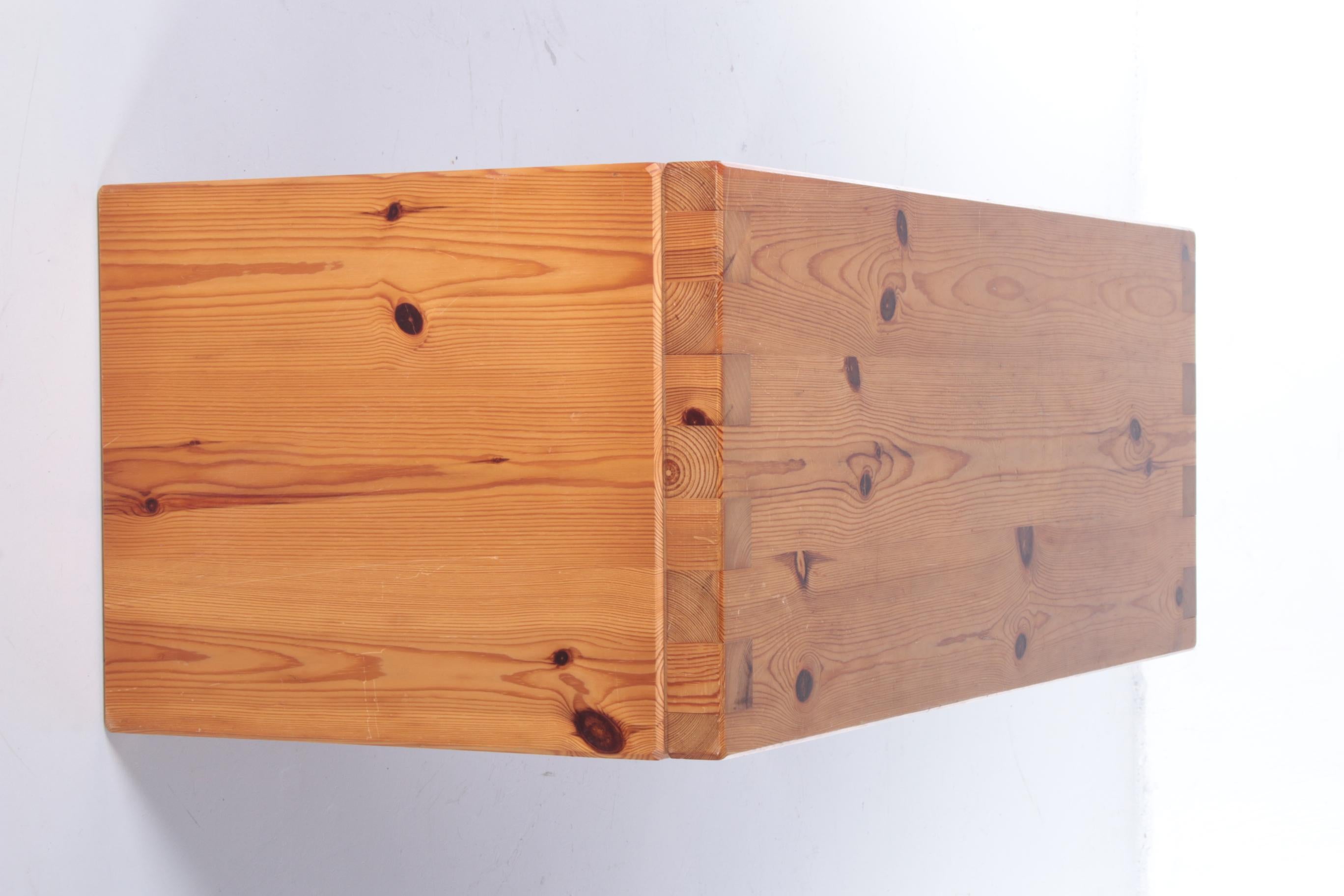 Vintage Pine Wood Sidetable and or Bench by Aksel Kjersgaard Odder Denmark 2