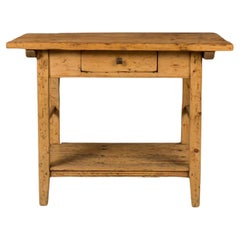 Table en bois de pin vintage, style rustique, table de prépère ou table de salle à manger, Kitchen Island