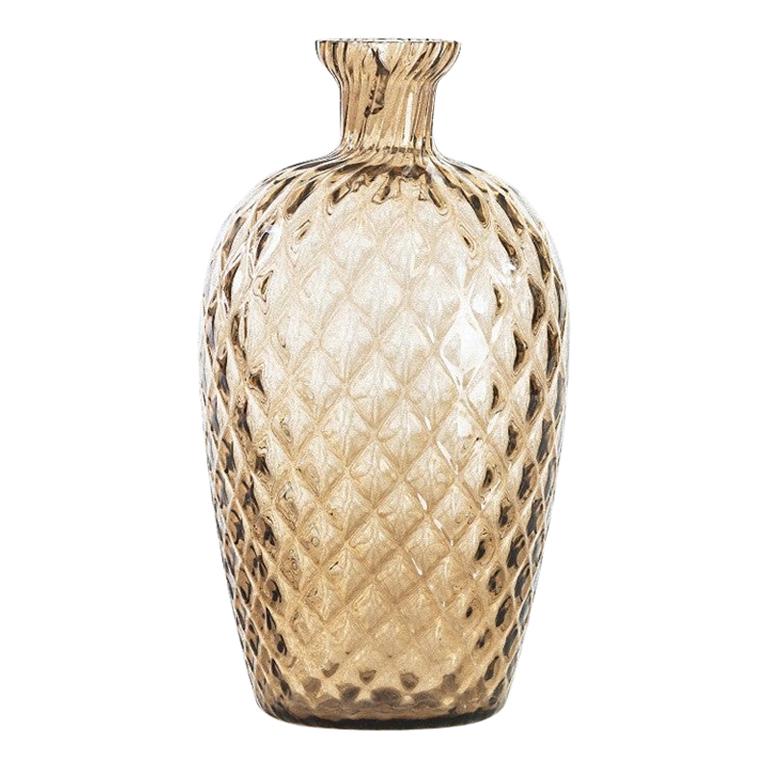 Vintage Pineapple Glass Vase, Northern Europe, 1970s