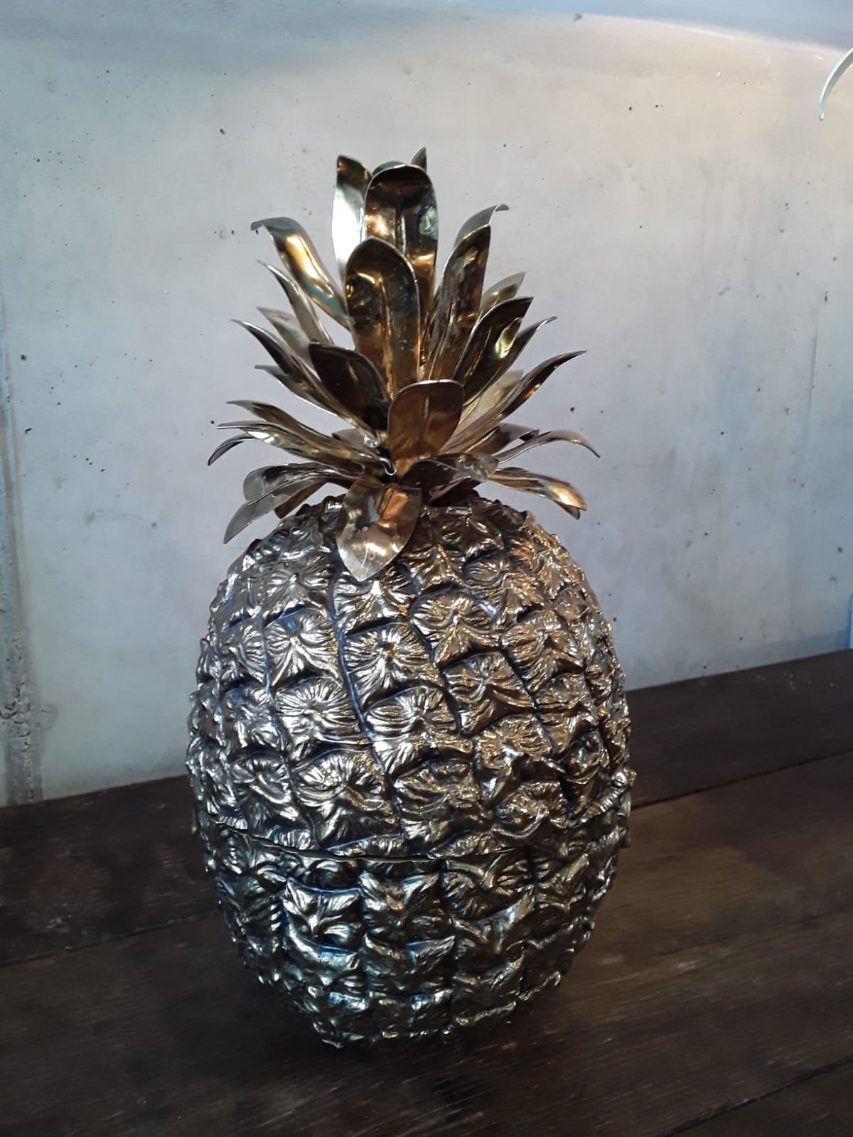 Gilt Vintage Pineapple Ice Bucket by Hans Turnwald for Freddo Therm, 1960s