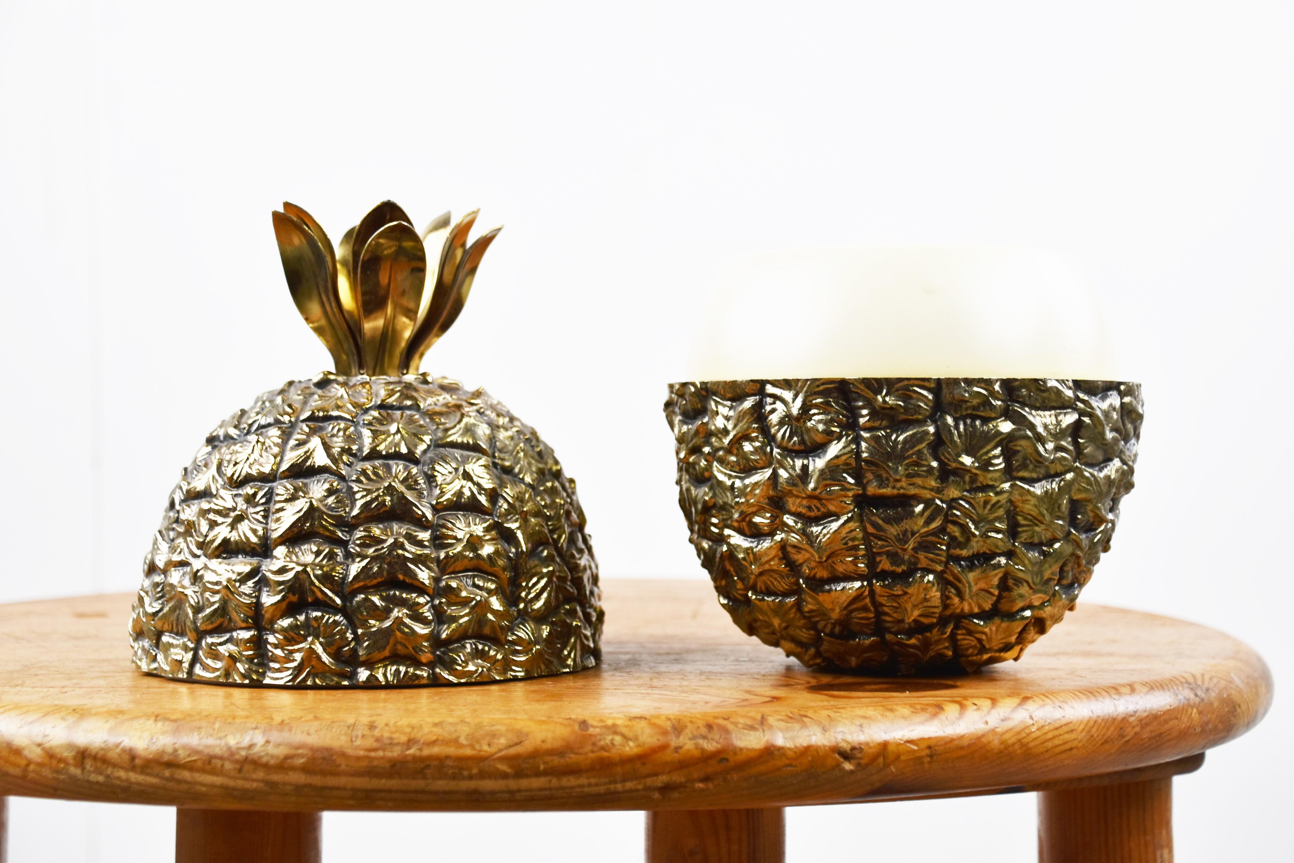 Hollywood Regency Vintage Pineapple Ice Bucket by Hans Turnwald for Freddo Therm, 1970s