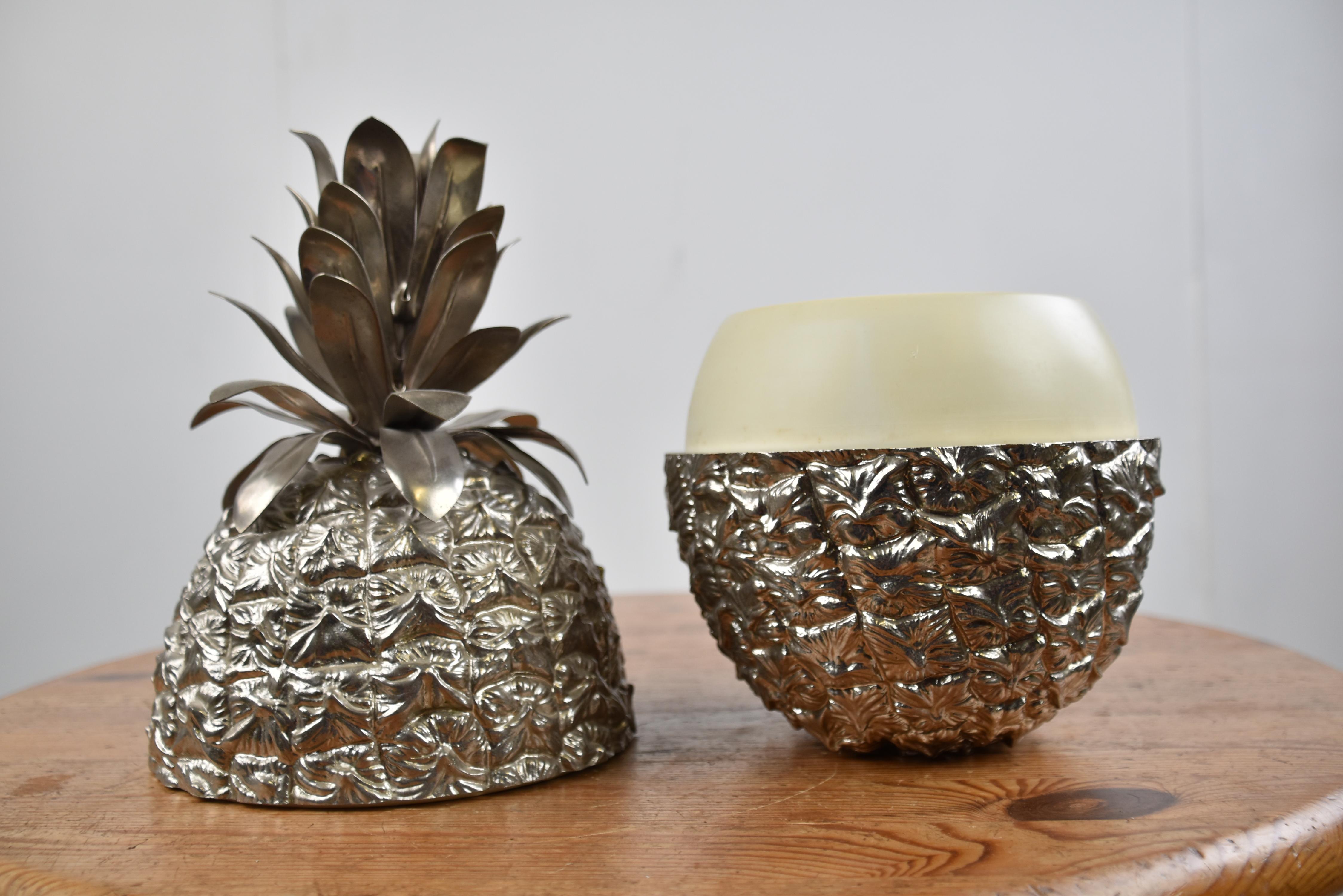 Metal Vintage Pineapple Ice Bucket by Hans Turnwald for Freddo Therm, 1970s For Sale