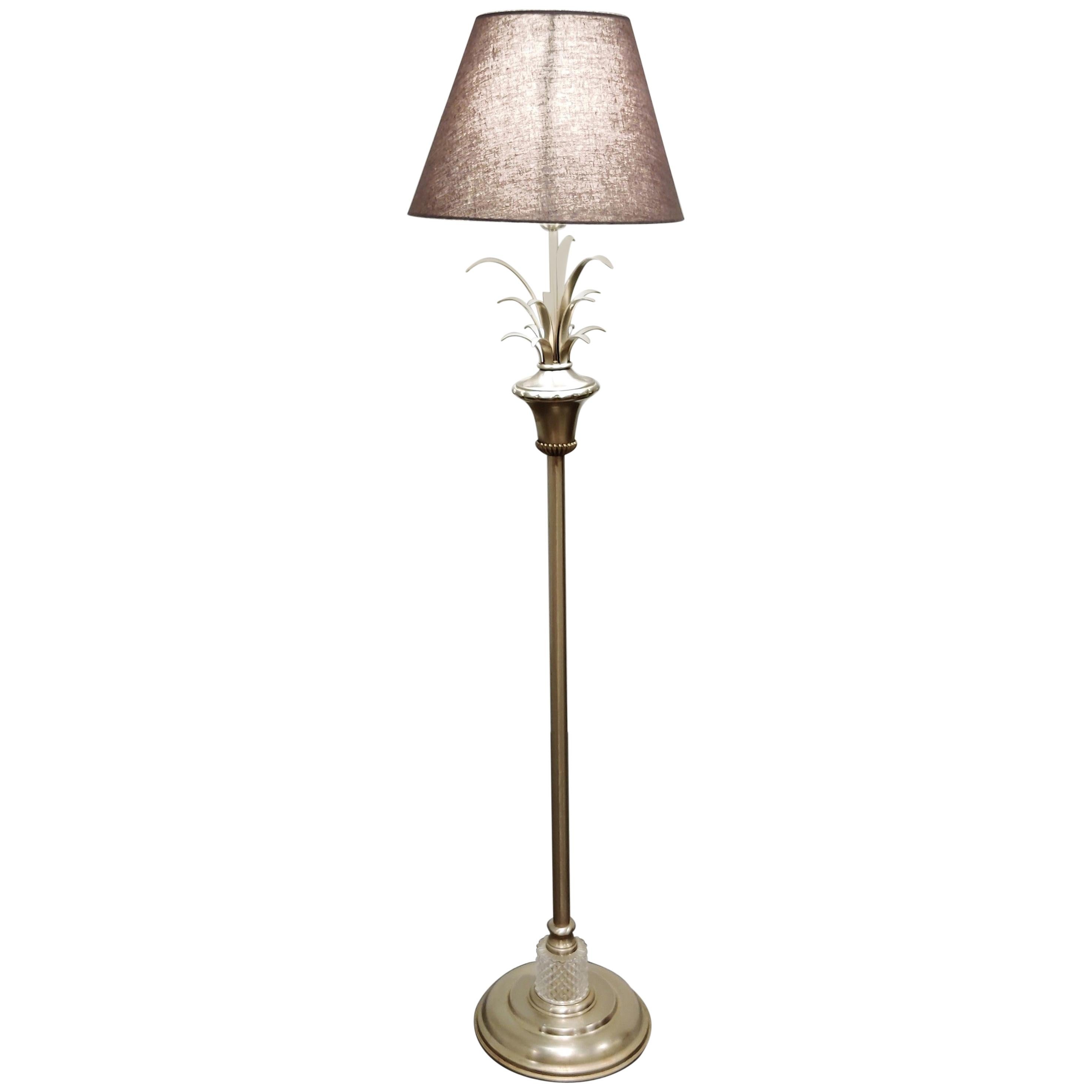 Vintage Pineapple Leaf Floor Lamp, 1970s For Sale