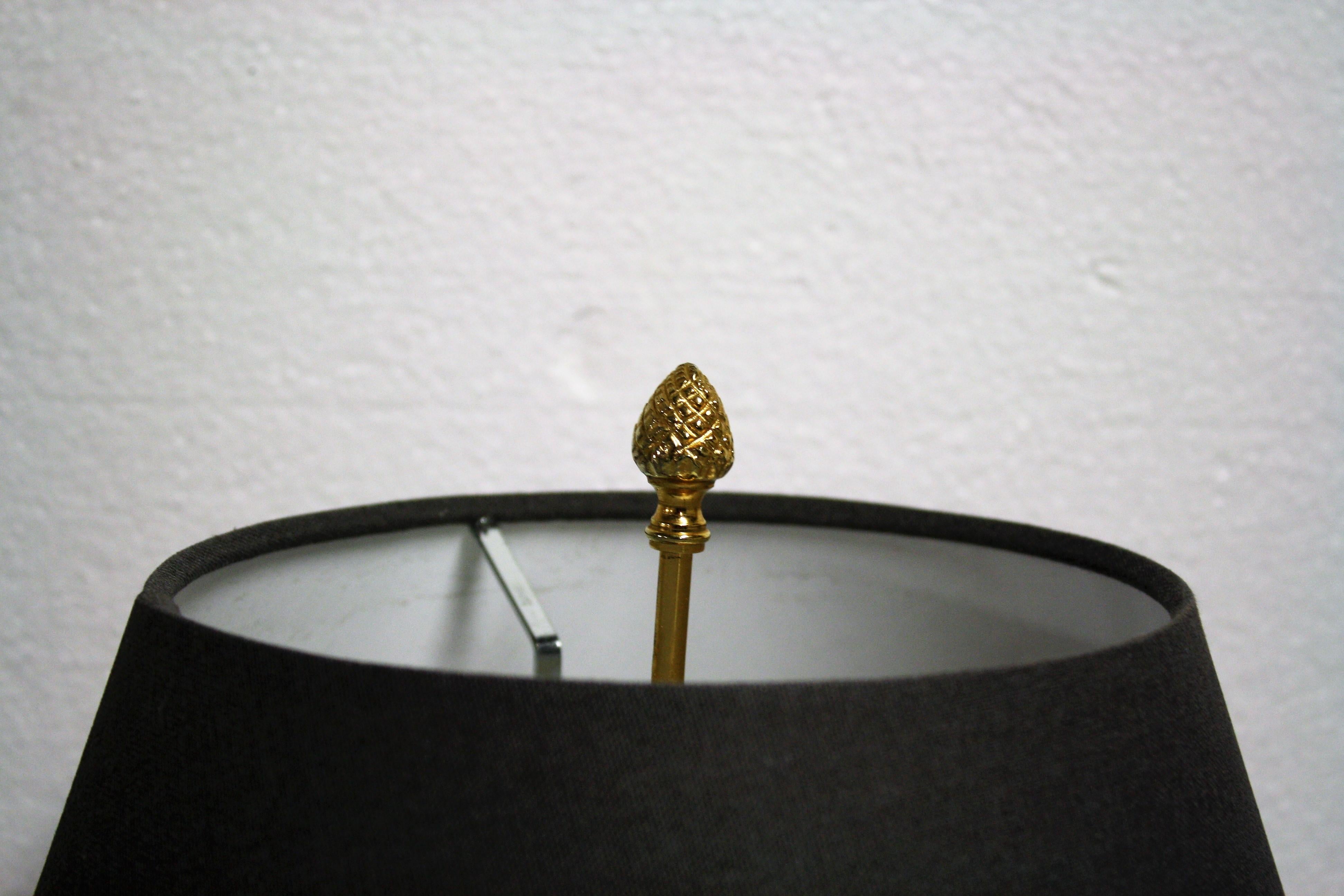 Vintage Pineapple Leaf Table Lamp Made of Brass, 1970s 6