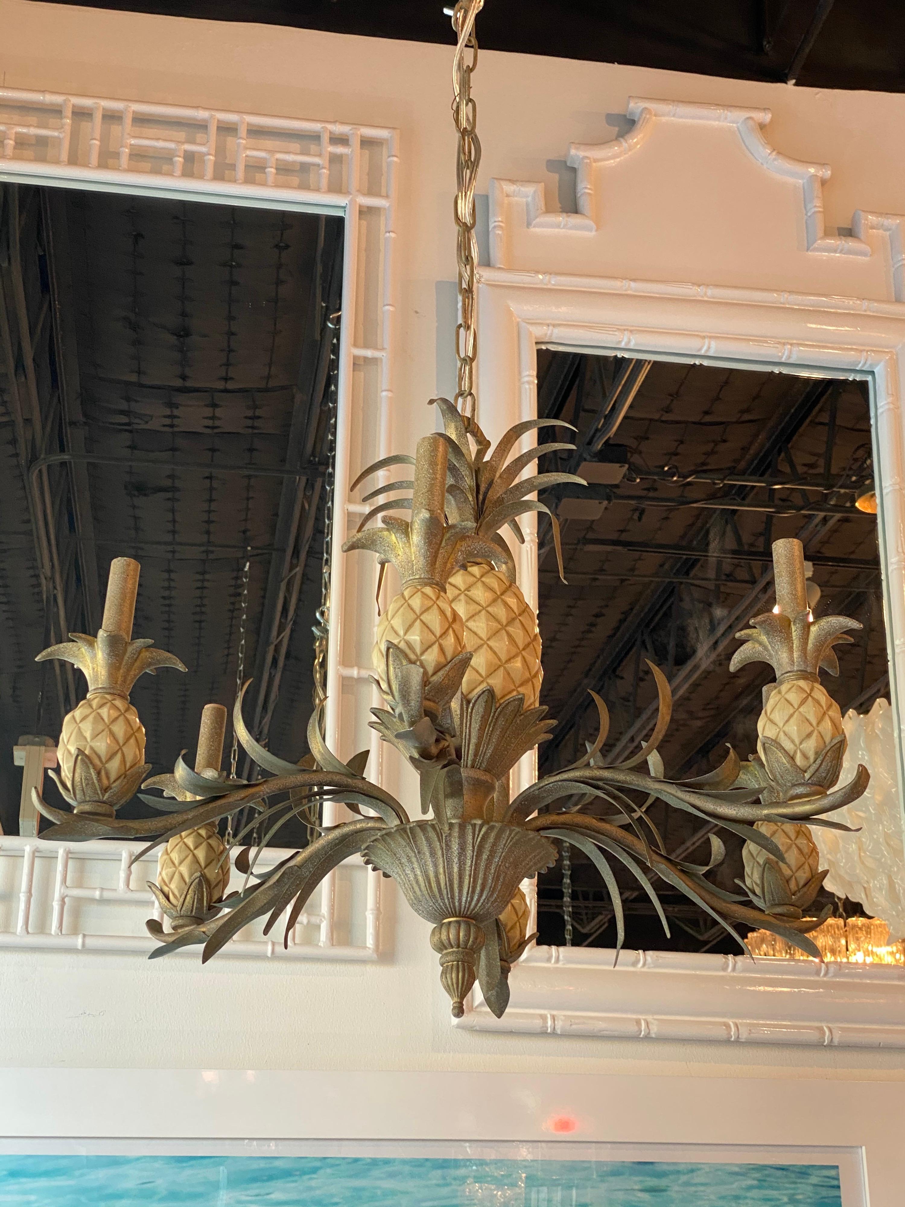 vintage pineapple pendant light