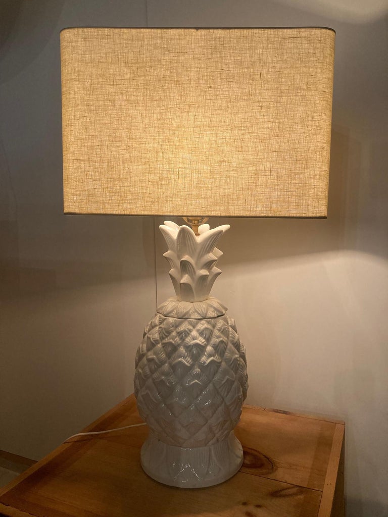 Vintage Pineapple Table Lamp For Sale at 1stDibs