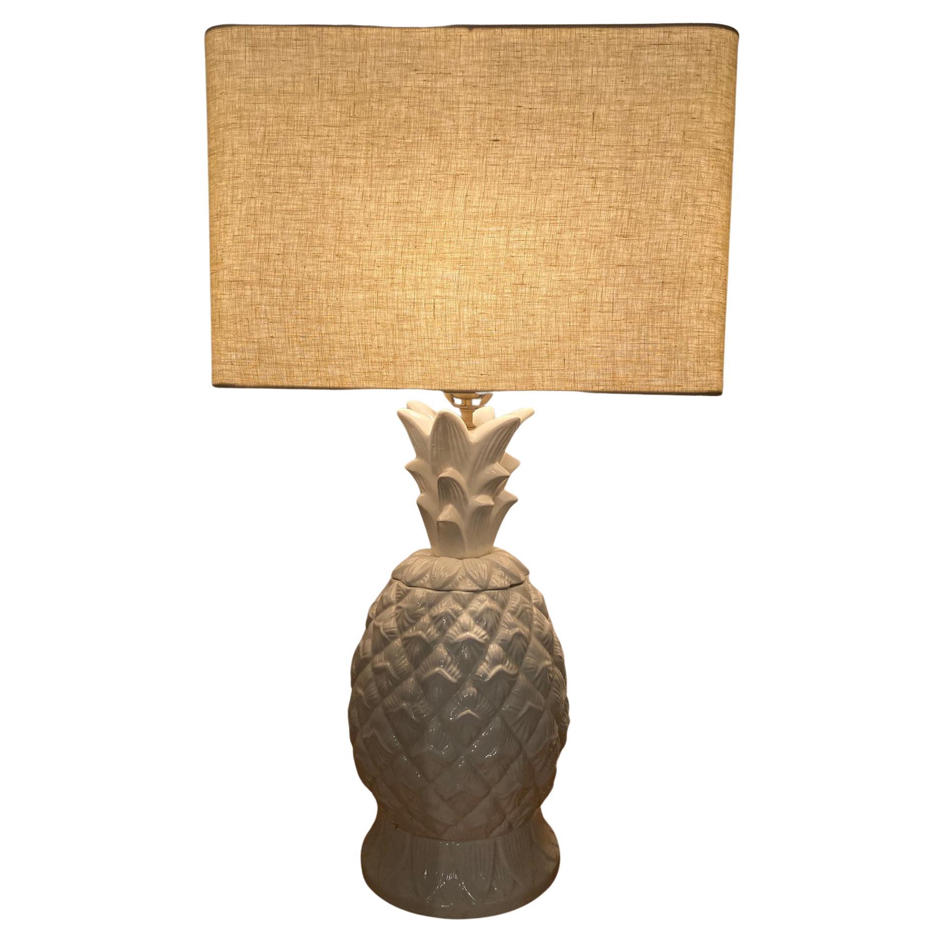 Vintage Pineapple Table Lamp For Sale