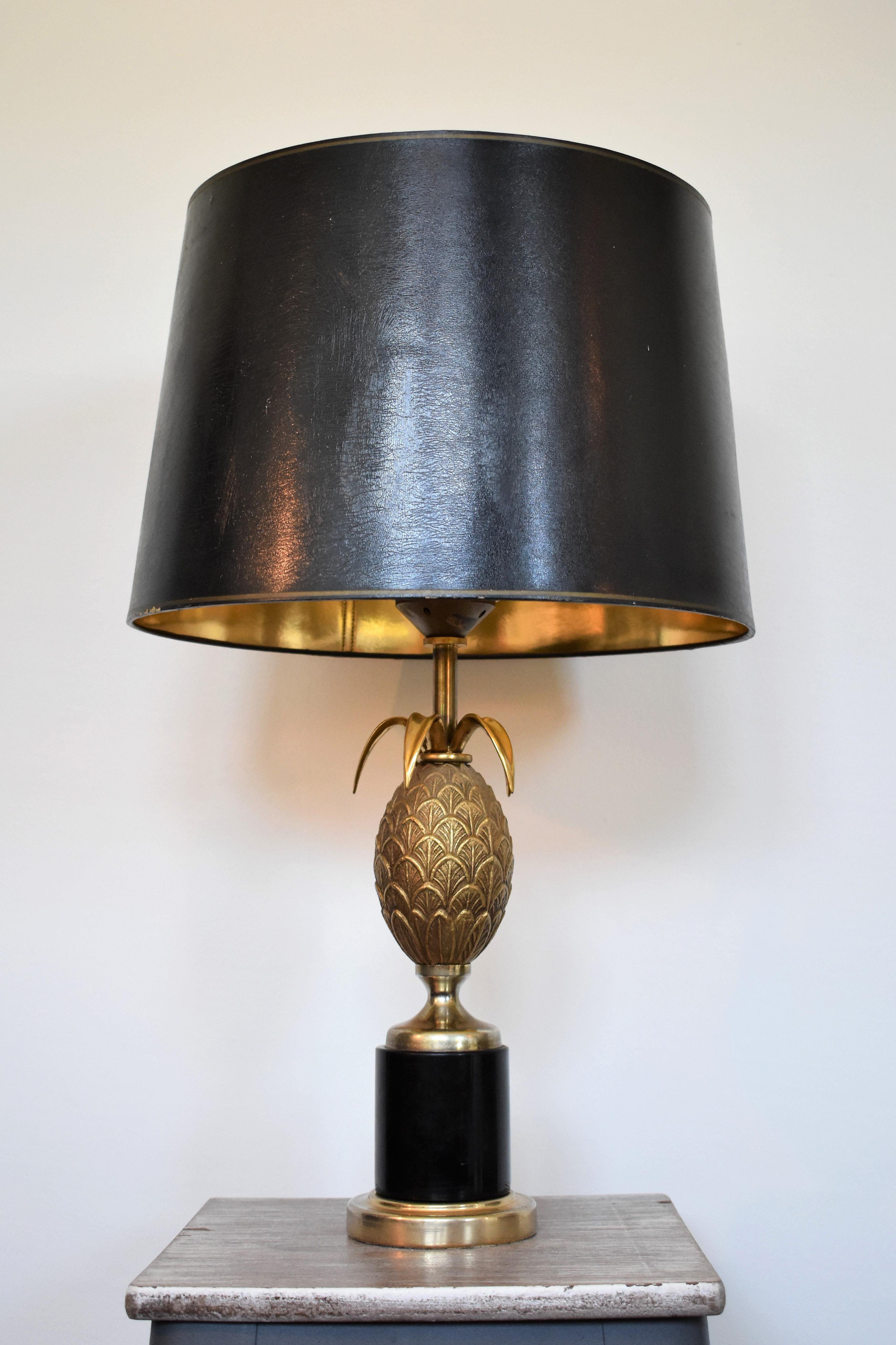 FINAL SALE Vintage Pineapple Table Lamp in the Style of Maison Charles In Good Condition In Amsterdam, NL