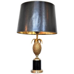 FINAL SALE Vintage Pineapple Table Lamp in the Style of Maison Charles
