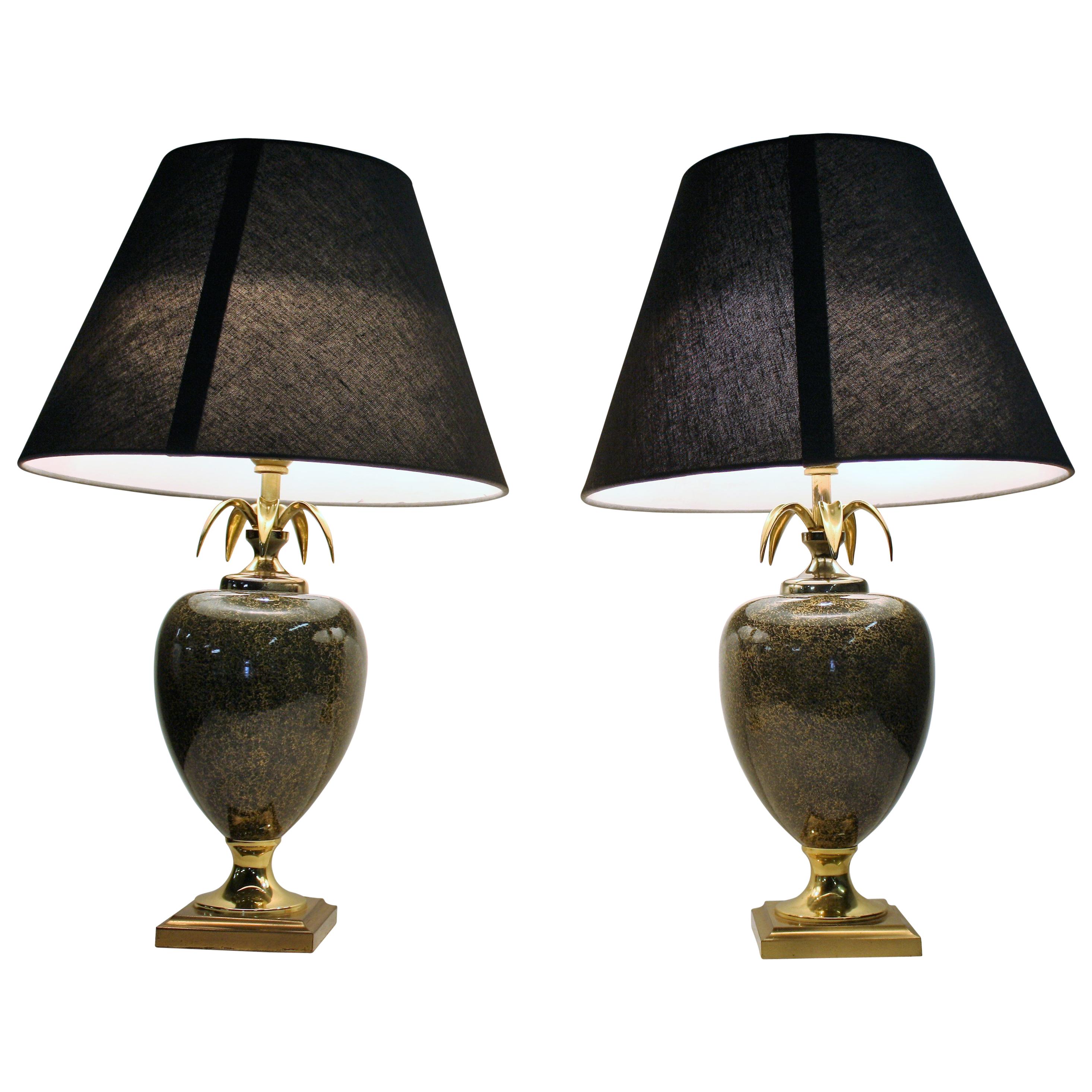 Vintage Pineapple Table Lamps by Maison Le Dauphin, 1970s