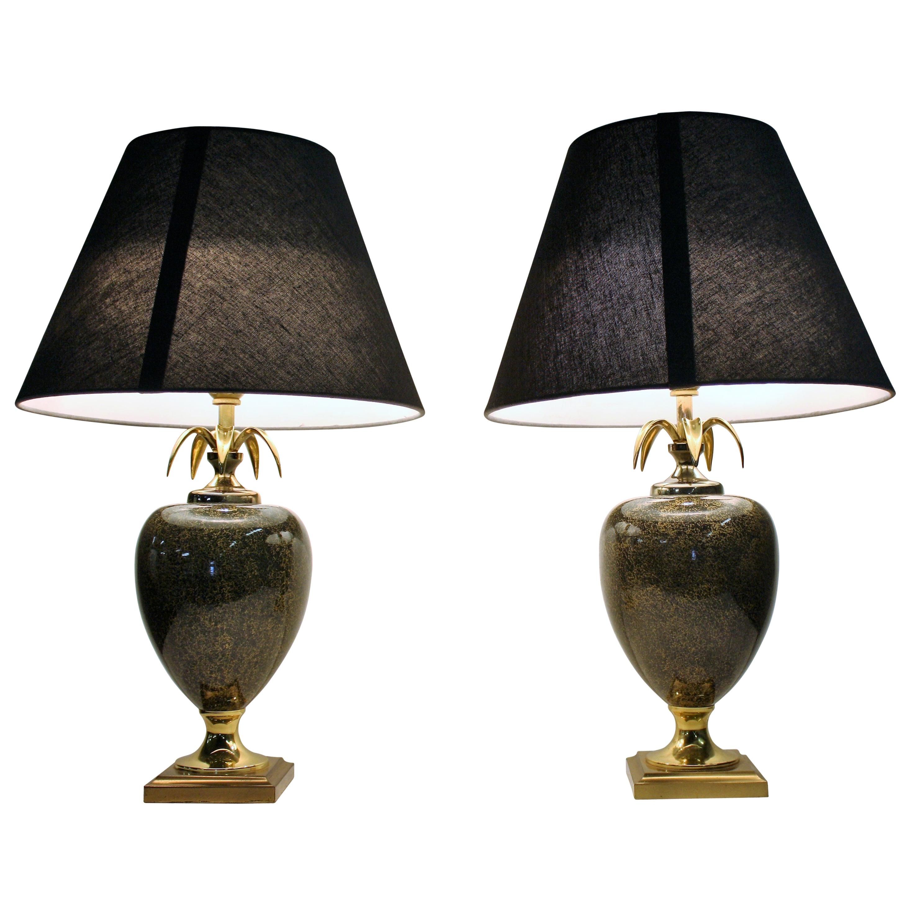 Vintage Pineapple Table Lamps by Maison Le Dauphin, 1970s