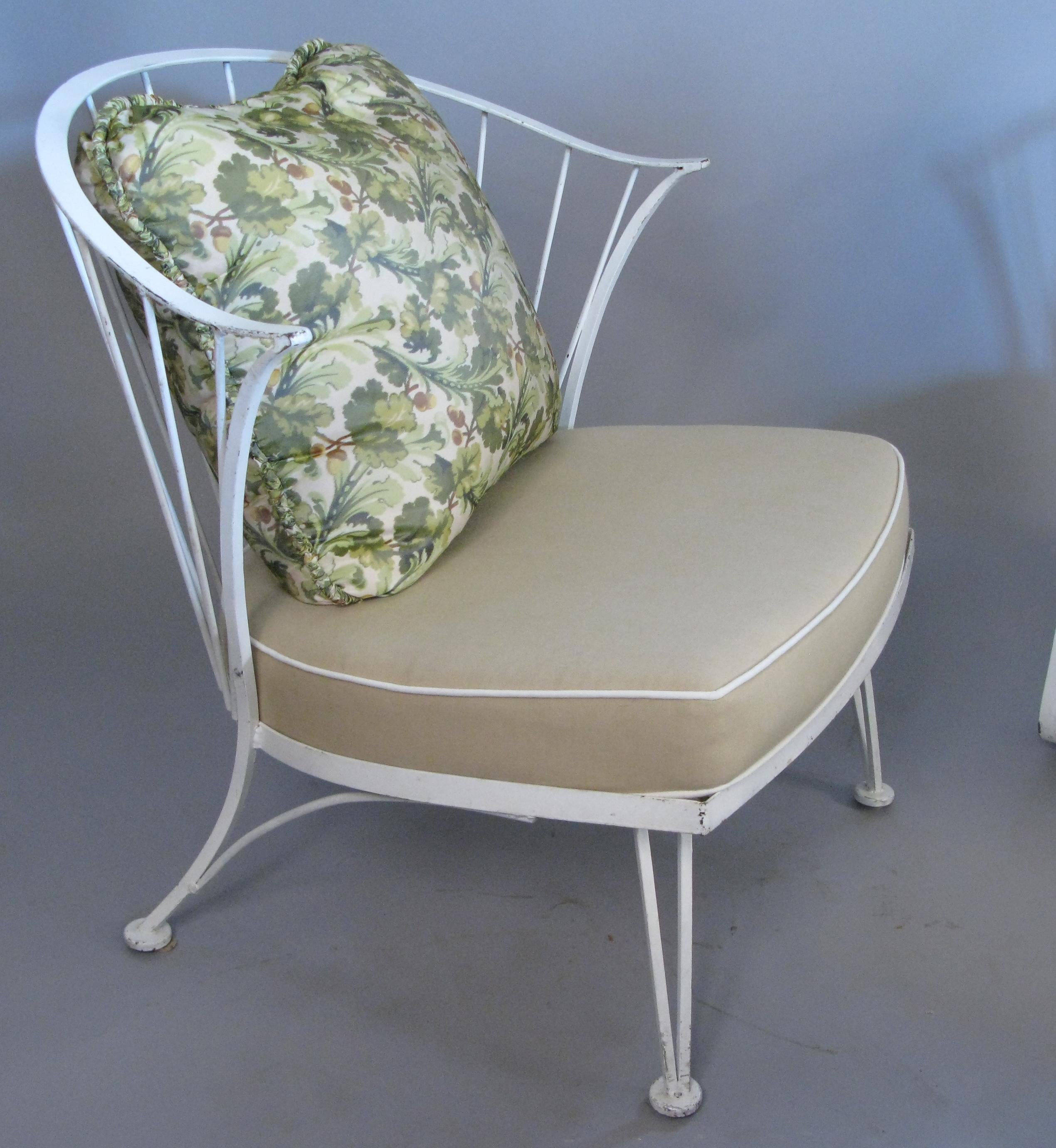 American Vintage Pinecrest Lounge Chairs and Ottoman by Woodard