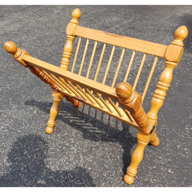 Vintage Pinewood Magazine Rack For Sale at 1stDibs pine magazine rack