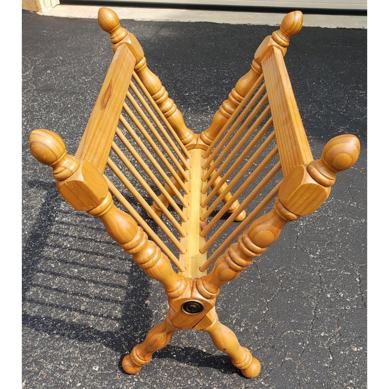 Vintage Pinewood Magazine Rack For Sale at 1stDibs pine magazine rack