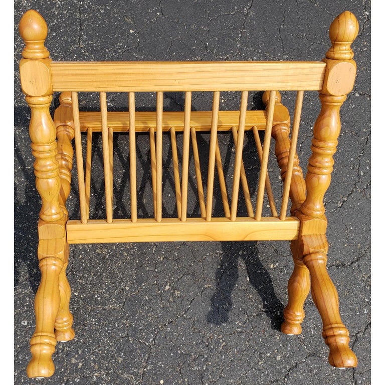 Vintage Pinewood Magazine Rack For Sale at 1stDibs pine magazine rack