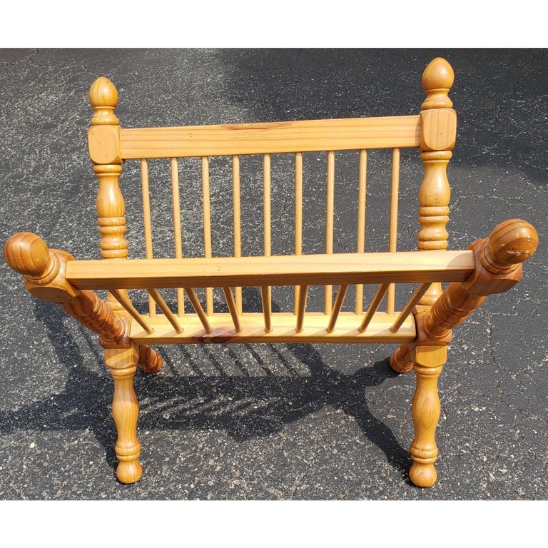 Vintage Pinewood Magazine Rack For Sale at 1stDibs pine magazine rack