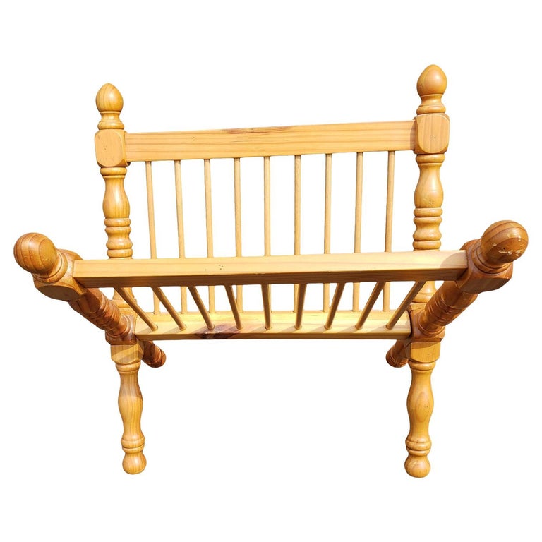 Vintage Pinewood Magazine Rack For Sale at 1stDibs pine magazine rack