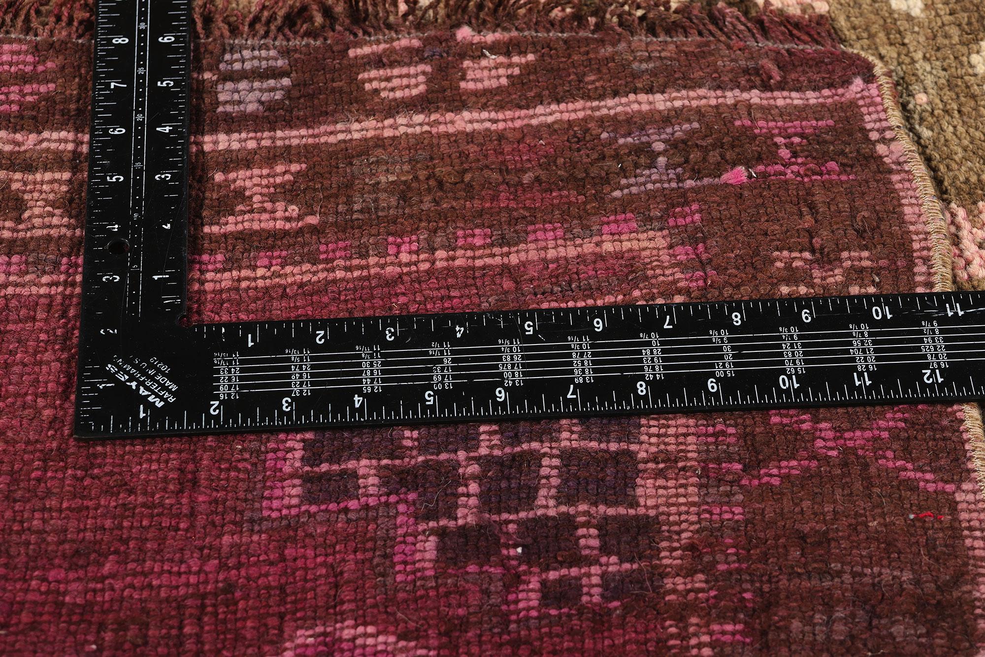Tapis turc Kars vintage rose et Brown Bon état - En vente à Dallas, TX