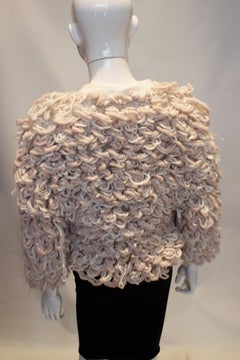 Vintage Pink and Cream Cardigan with Pearl and Diamante Detail