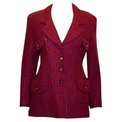 Vintage Pink and Red Tweed Jacket