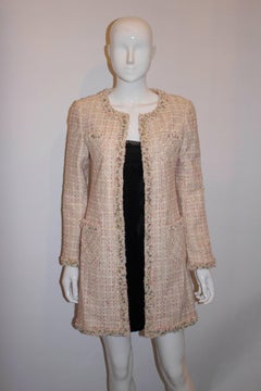Vintage Pink Boucle Chanel Style Coat/Jacket