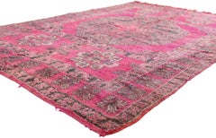 Vintage Rosa Boujad Marokkanischer Teppich, Berber Tribes of Morocco