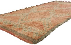 Vintage Pink Boujad Moroccan Rug, Bohemian Chic Meets Tribal Allure