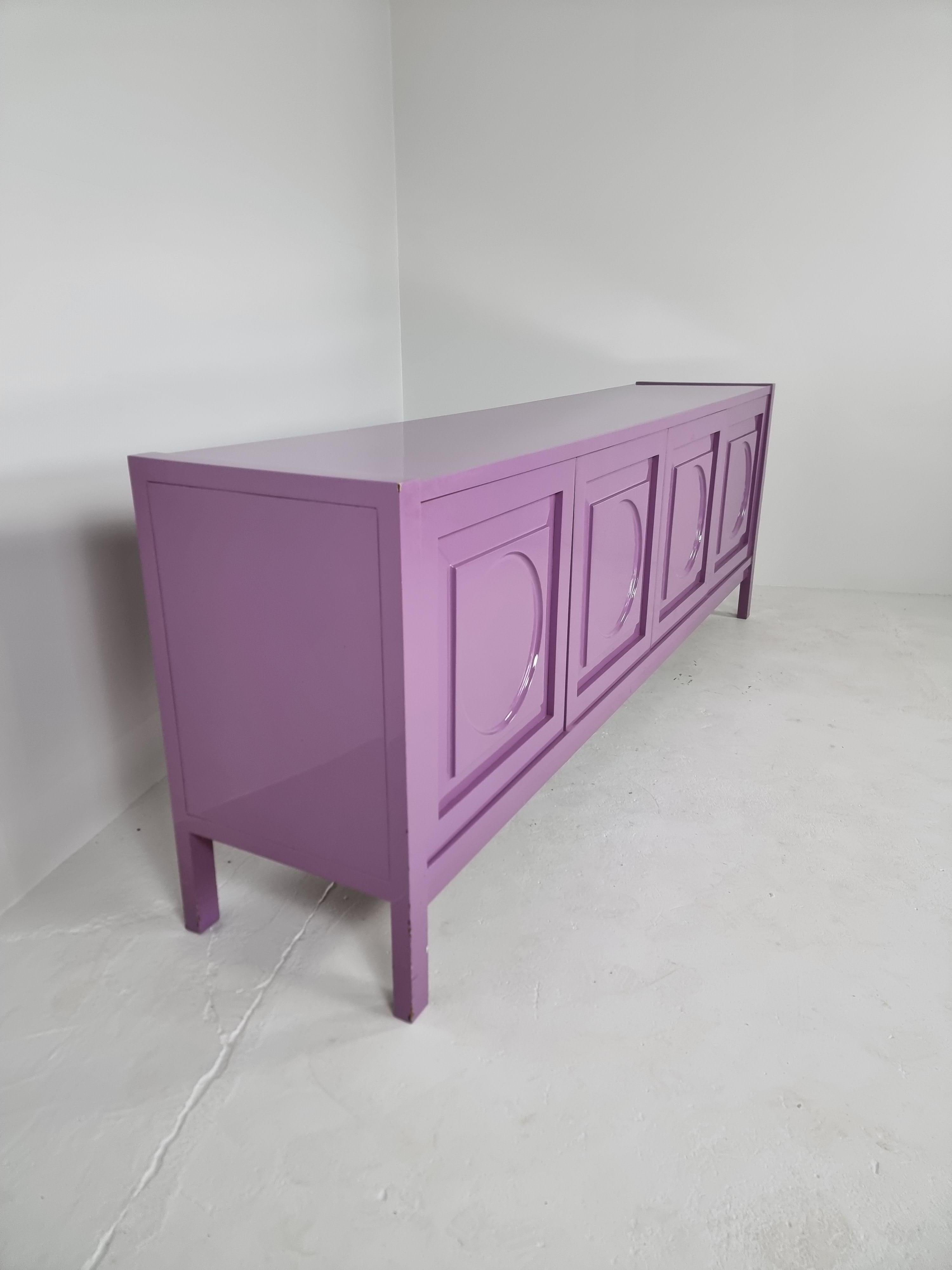 Late 20th Century Vintage Pink Brutalist Sideboard by Defour, Belgium, 1970s For Sale
