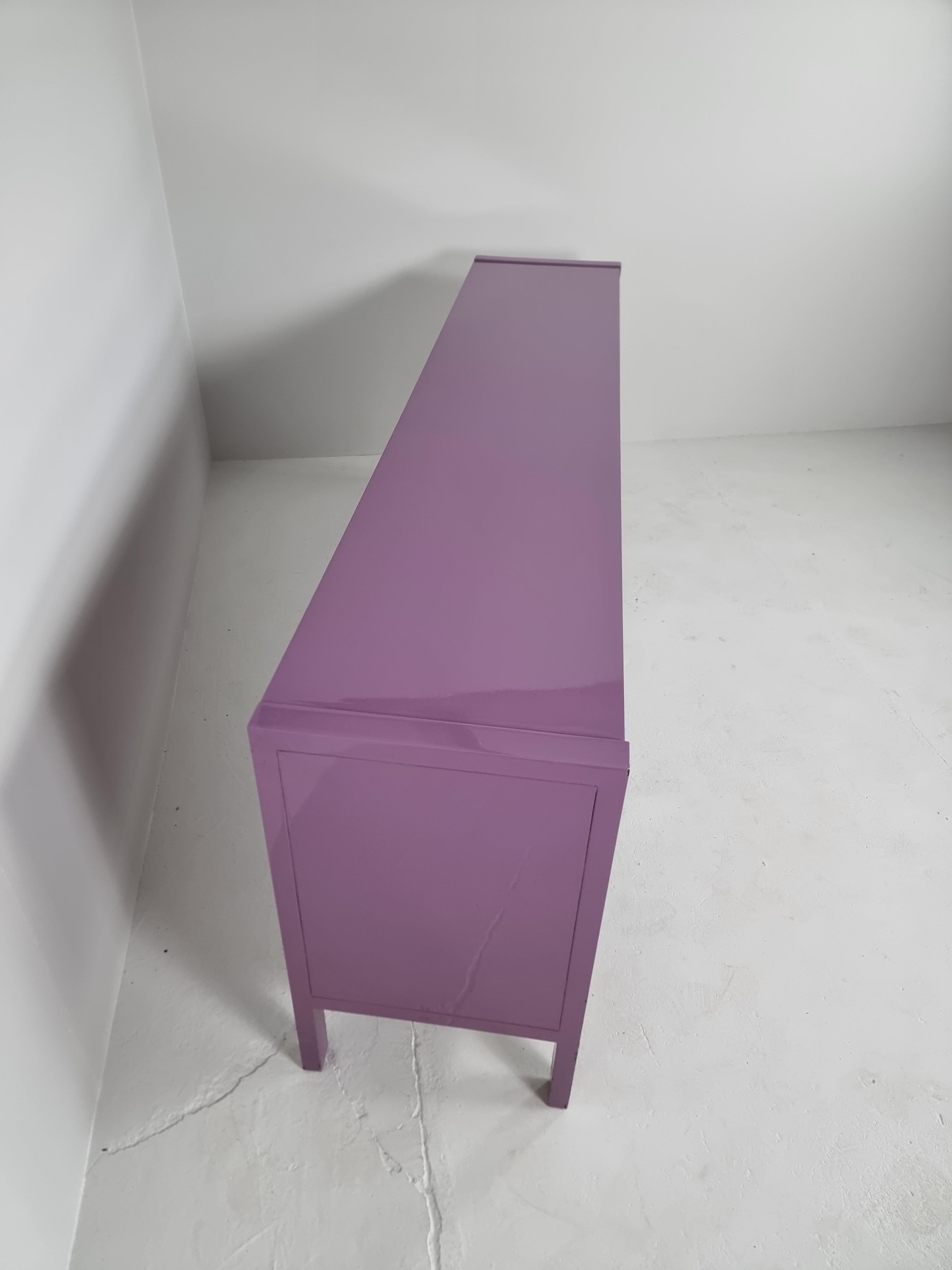 Bois Enfilade rose brutaliste vintage de Defour, Belgique, 1970 en vente