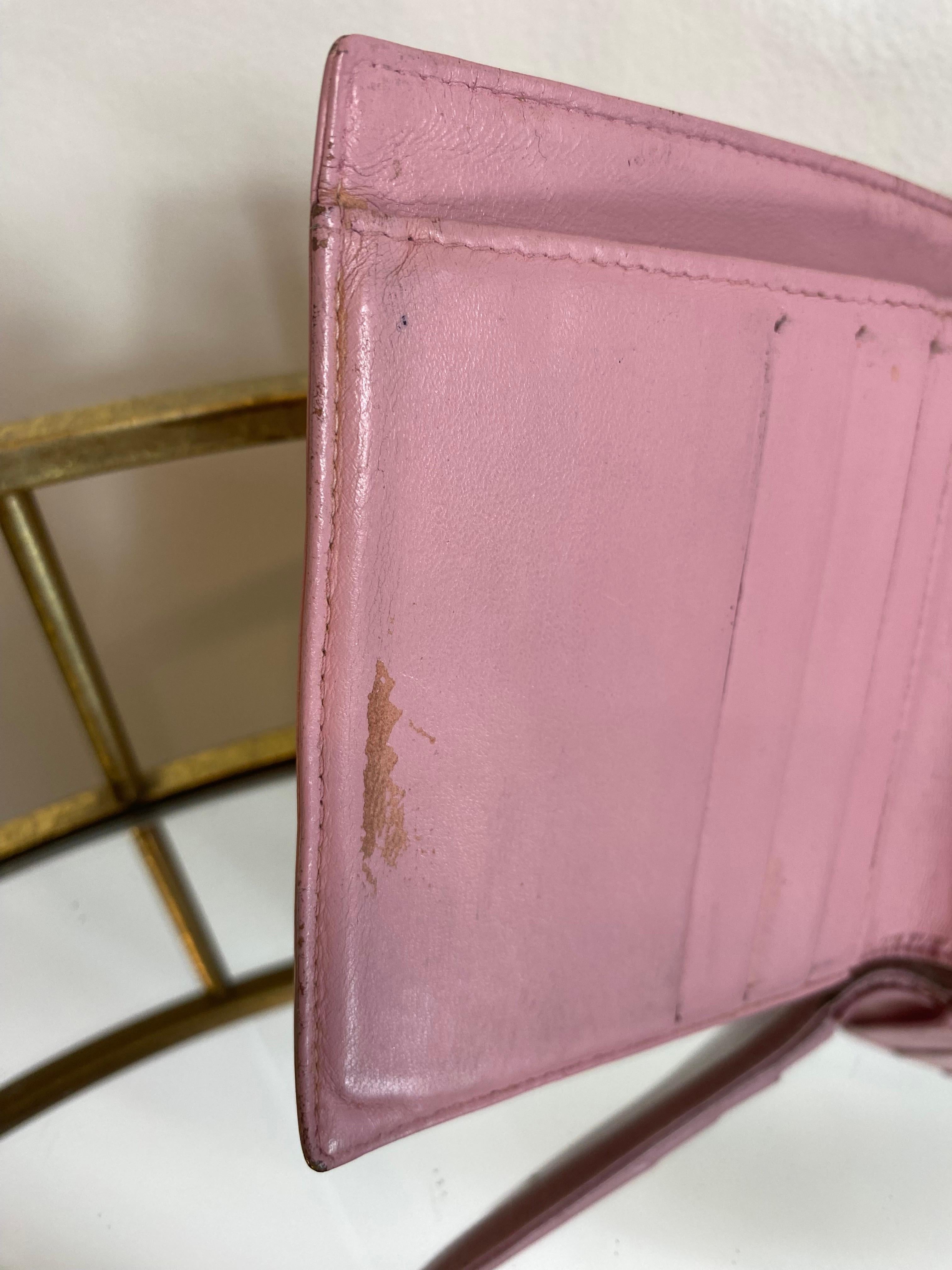 Vintage pink Chanel wallet For Sale 2