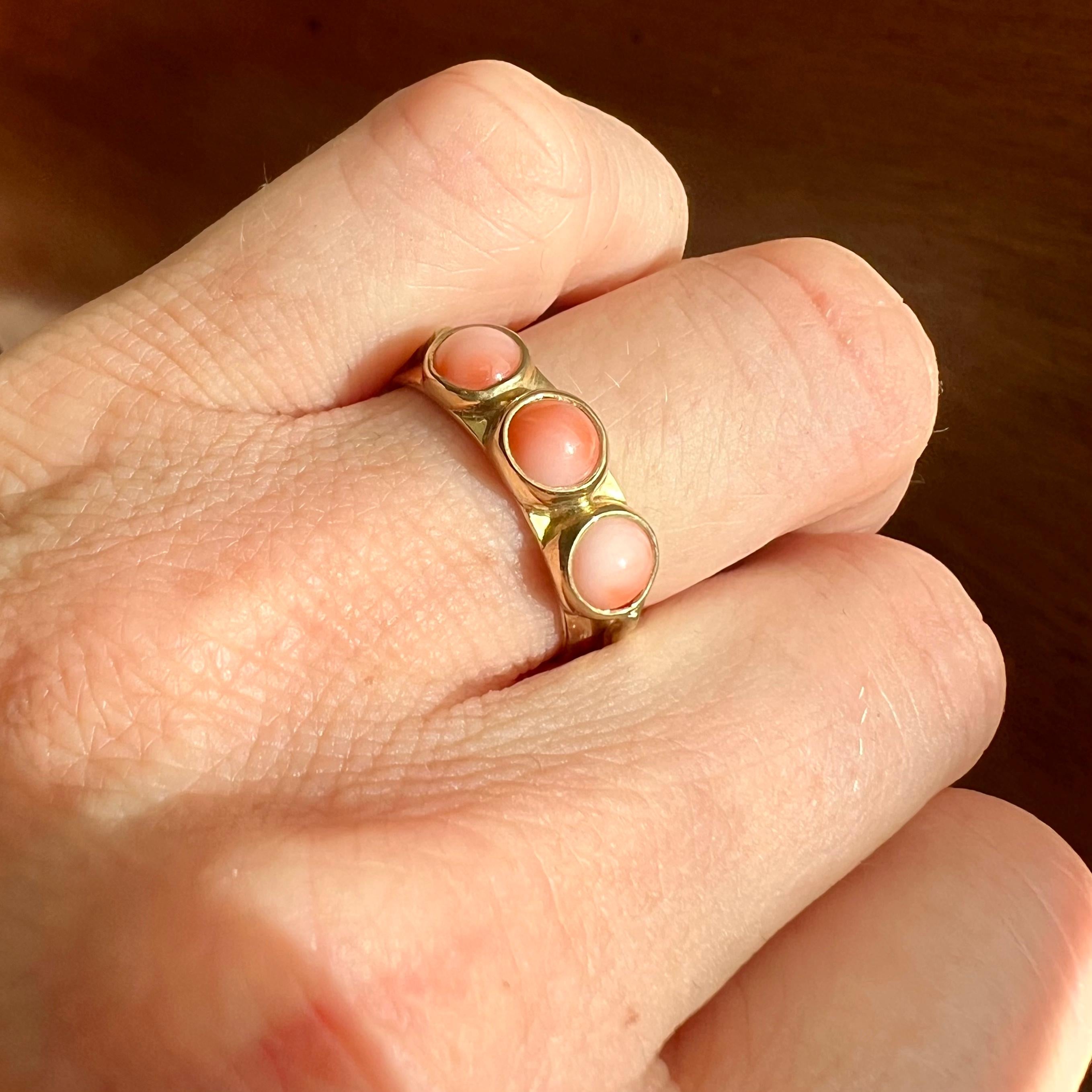 pink coral cabochon