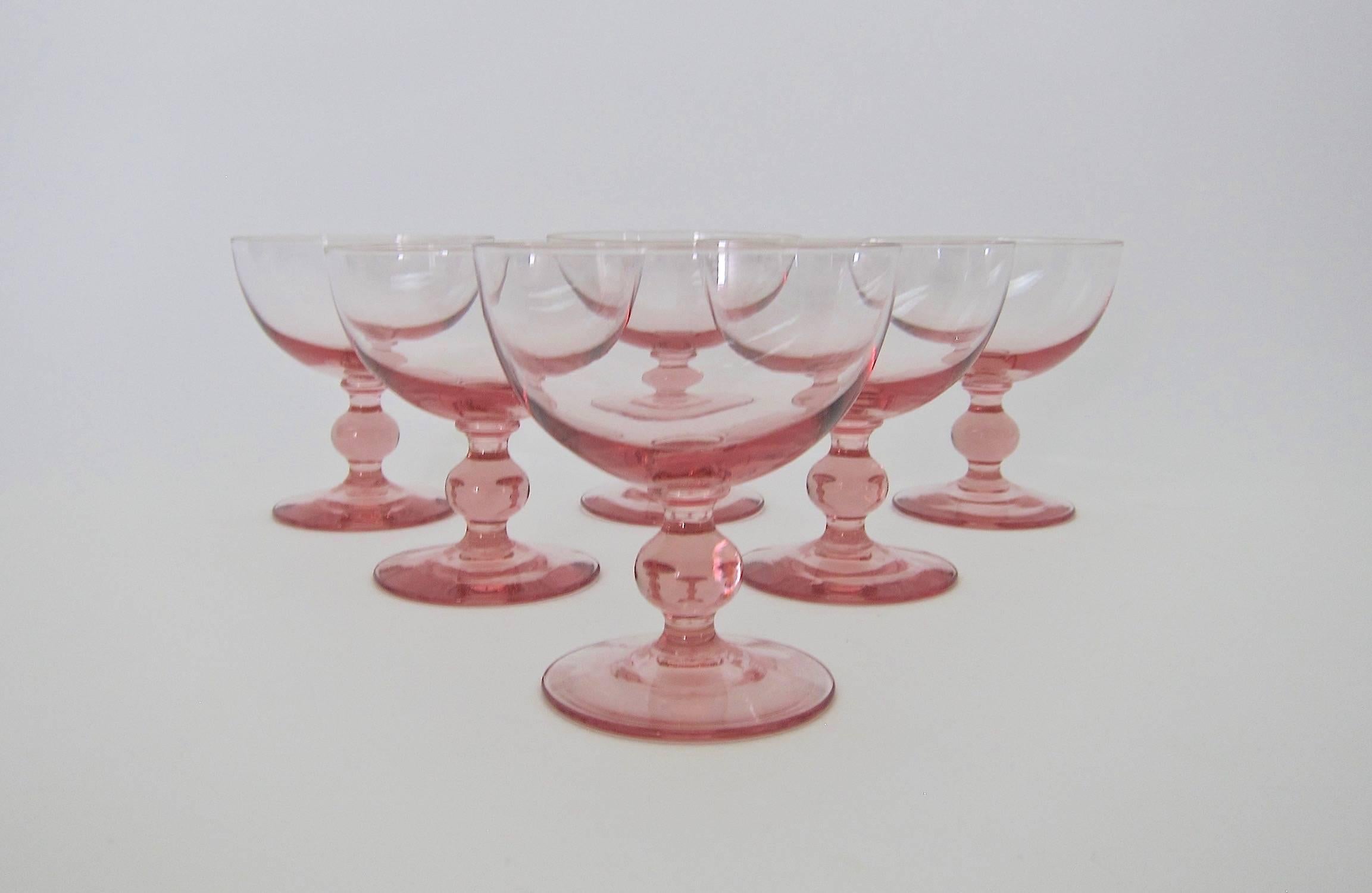 vintage pink coupe glasses