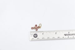 Vintage Pink Cross 14k Yellow Gold Mat texture Natural Tourmaline Pendant
