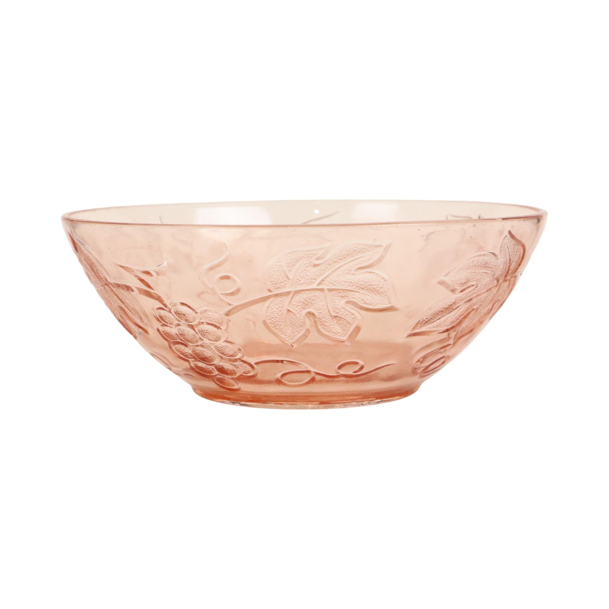 Bol en cristal rose Vine fabriqué en France en vente 4