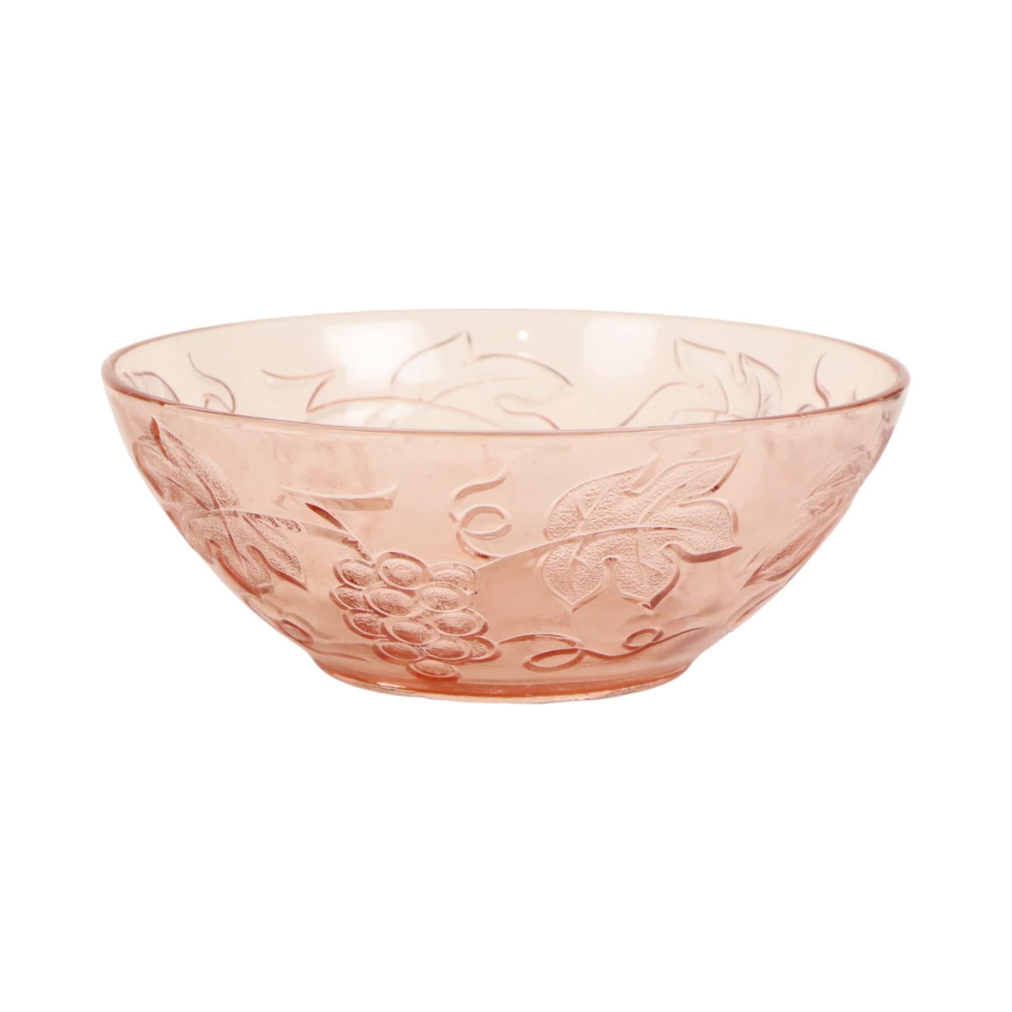 20ième siècle Bol en cristal rose Vine fabriqué en France en vente