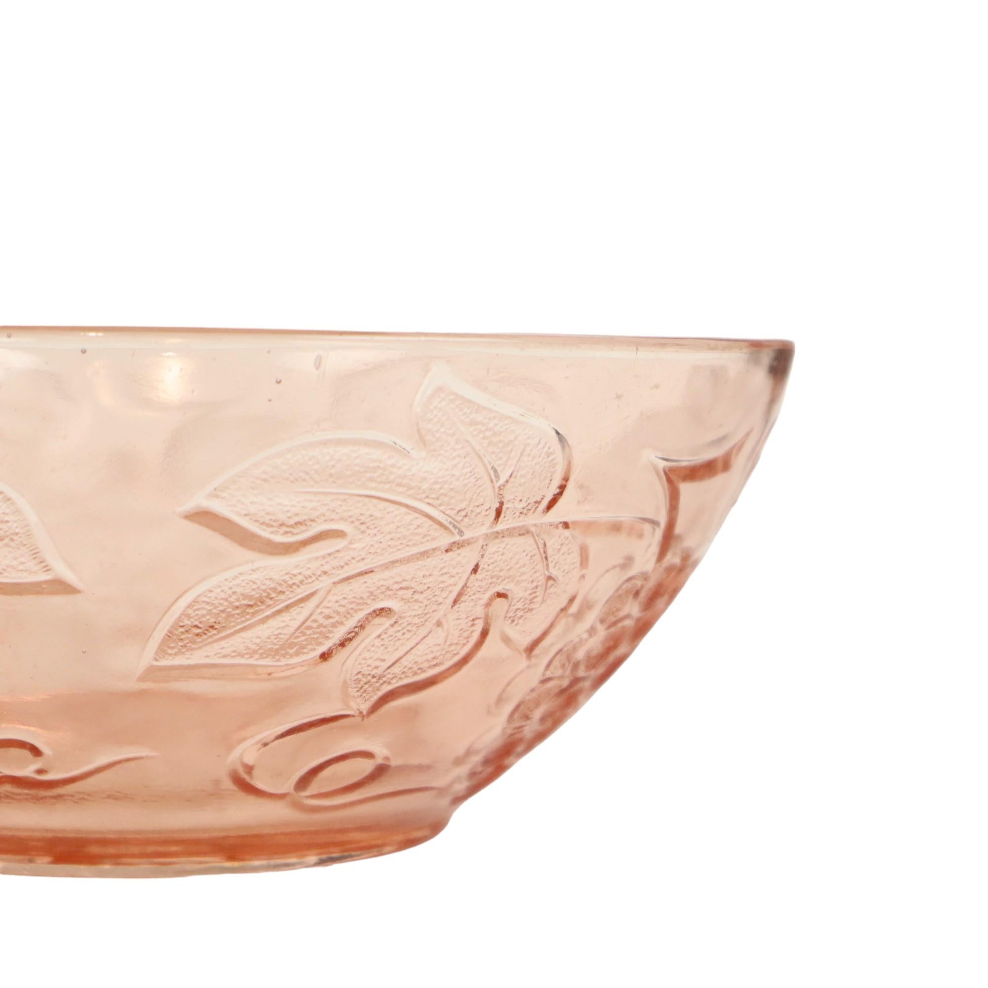 Bol en cristal rose Vine fabriqué en France en vente 1