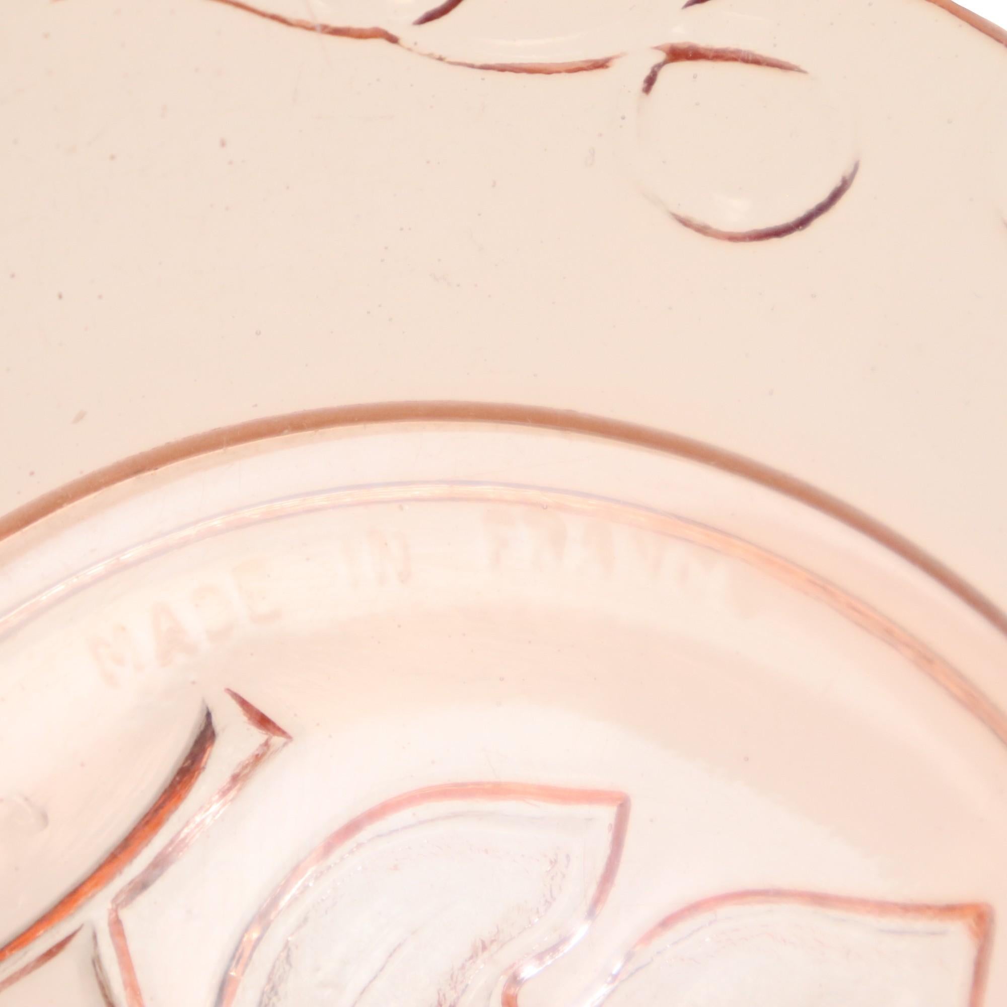 Bol en cristal rose Vine fabriqué en France en vente 3