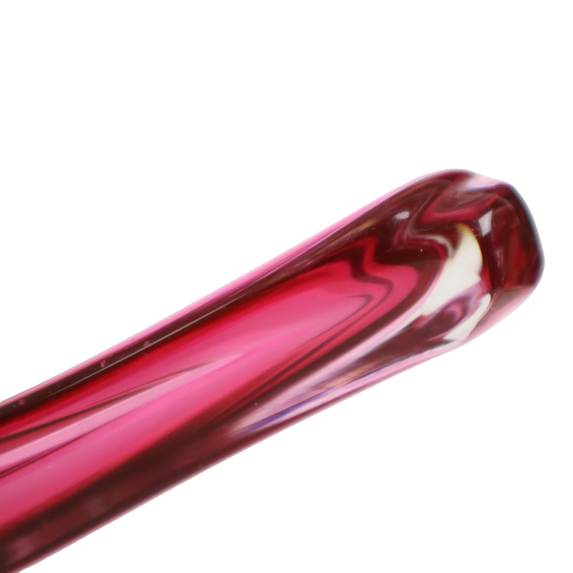 Bol en cristal rose Val Saint Lambert des années 1960 en vente 6