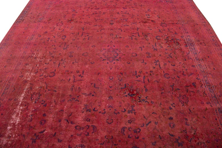 Vintage Pink Distressed Overdyed Rug For Sale at 1stDibs pink