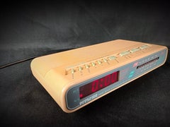 Vintage Pink Electronic Alarm Clock Radio - Prestige Model No. 736 FM/AM, 2Y117