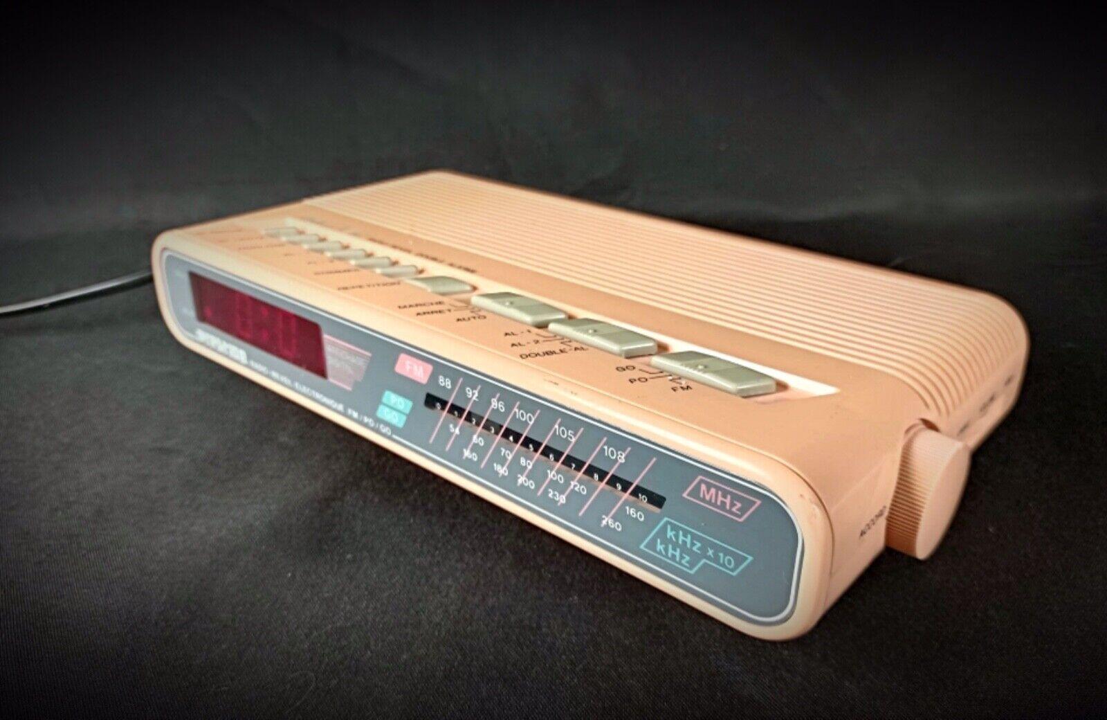 Empire Vintage Pink Electronic Alarm Clock Radio - Prestige Model No. 736 FM/AM, 2Y117