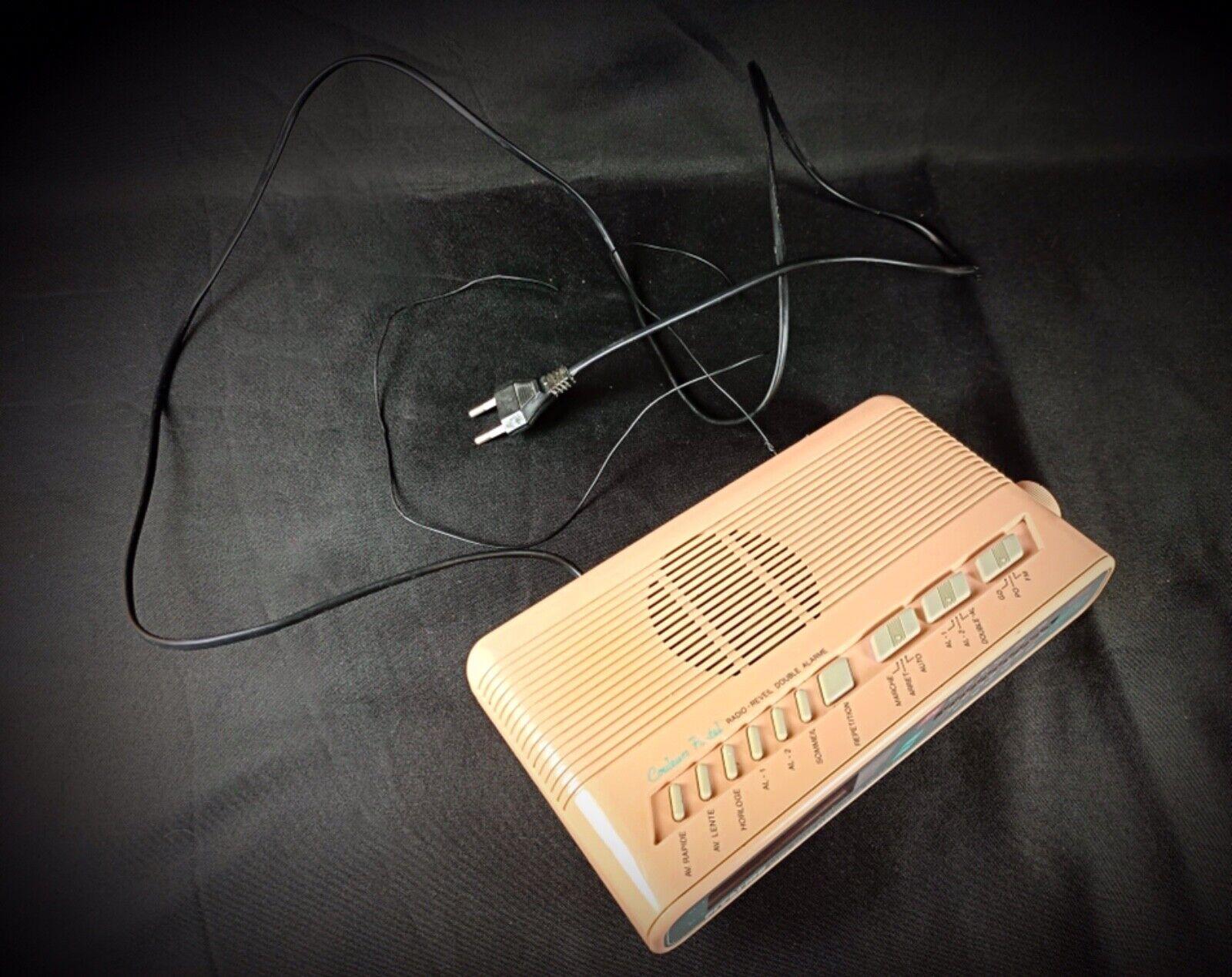 20th Century Vintage Pink Electronic Alarm Clock Radio - Prestige Model No. 736 FM/AM, 2Y117